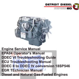 Collection of manuals for the Detroit Diesel Series 60 engine, showcasing comprehensive technical information and guidelines