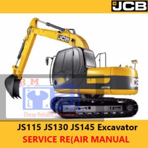 Comprehensive repair manual for JCB Excavators JS115, JS130, and JS145, featuring Tier III auto service guidelines