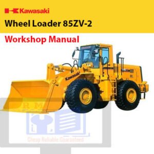 the Kawasaki 85ZV-2 Wheel Loader workshop manual, highlighting key maintenance and troubleshooting tips