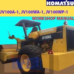 Komatsu Road Roller workshop manual for JV100A-1, JV100WA-1, and JV100WP-1, showcasing detailed repair instructions