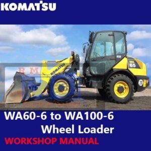 Workshop manual for Komatsu WA65-6, WA70-6, WA90-6, and WA100M-6 wheel loaders, detailing maintenance and repair procedures