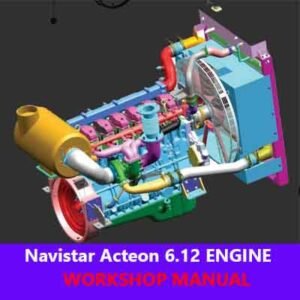Navistar Acteon 6.12 Mechanical Engine Workshop Manual, displaying a detailed cover with engine schematics and repair instructions