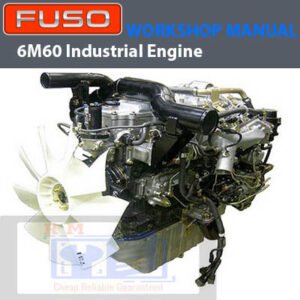 Fuso 6M60 Industrial Engine Workshop Manual with images of engine parts and instructions for repair and maintenance