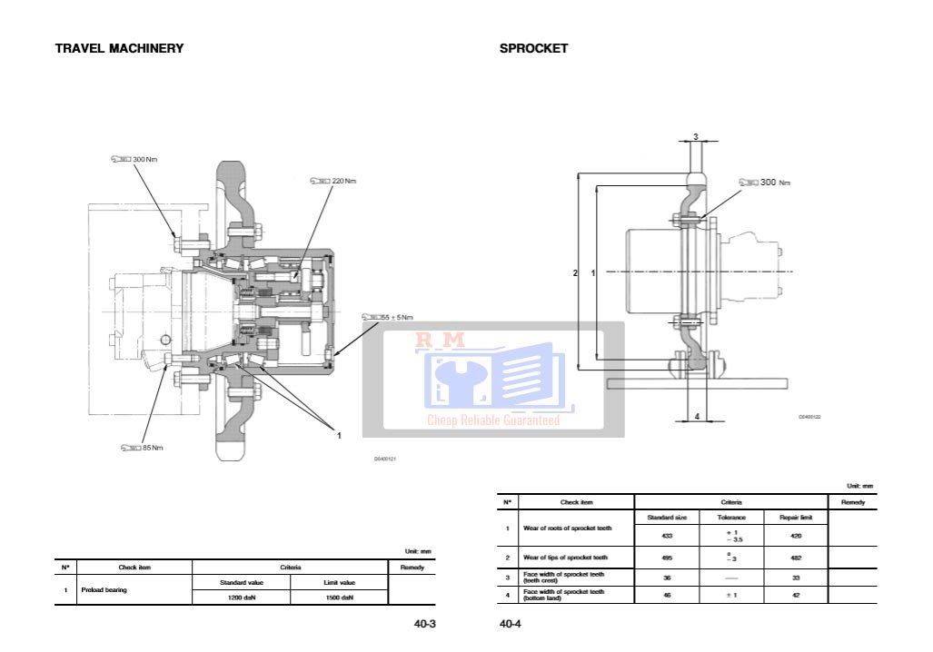 Komatsu PC95-1 Repair Manual