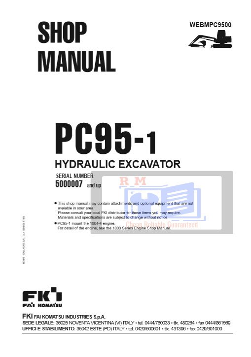Komatsu PC95-1 manual