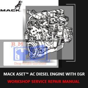 MACK ASET AC Engine Workshop Service Repair Manual cover with illustrations and instructions for engine maintenance and repair