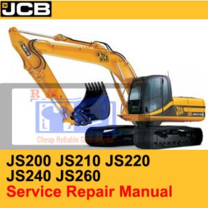 Service repair manual for CB JS200, JS210, JS220, JS240, and JS260 excavators, detailing maintenance and repair procedures