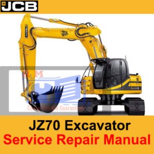 CB JZ70 Excavator Workshop Repair Manual cover, featuring detailed repair instructions and diagrams for maintenance support