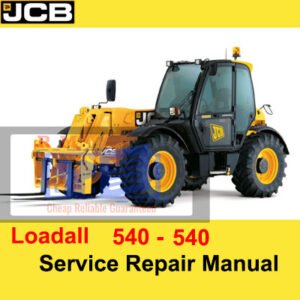 Service Repair Manual for JCB 520 TO 540 Loadall Range, showcasing detailed diagrams and maintenance instructions
