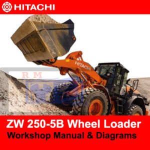 Workshop manual for Hitachi ZW250-5B Wheel Loader, including detailed diagrams for troubleshooting and repairs