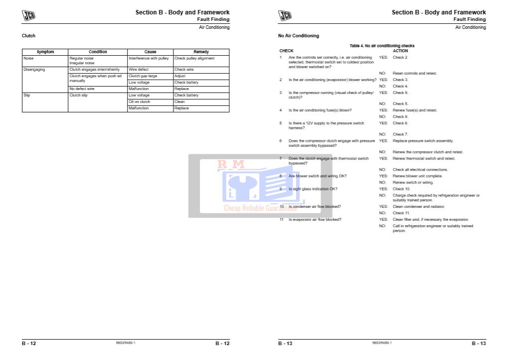 jcb tractor service manual