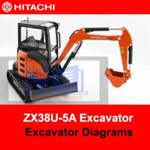 Hitachi ZX38U-5A excavator electrical diagrams illustrating circuit layouts and connections for maintenance