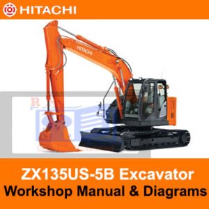 Hitachi ZX135US-5B workshop manual with detailed diagrams for repair and maintenance procedures