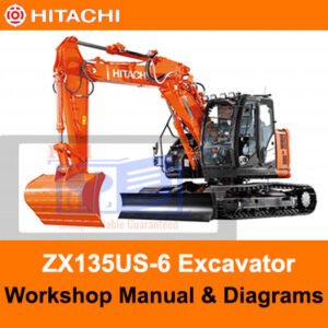 Hitachi ZX135US-6 workshop manual with detailed diagrams for repair and maintenance procedures