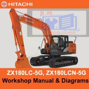 Workshop manual and diagrams for Hitachi ZX180LC-5G and ZX180LCN-5G, detailing maintenance and repair procedures