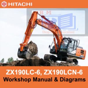 Workshop manual for Hitachi ZX190LC-6 and ZX190LCN-6, including detailed diagrams for operational guidance and repairs