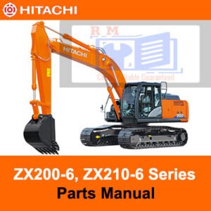 Comprehensive parts manual for Hitachi ZX200-6 and ZX210-6 excavators, including diagrams and part lists