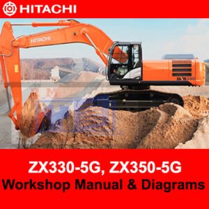 Comprehensive workshop manual and diagrams for Hitachi ZX330-5G and ZX350-5G, aiding in maintenance and repairs