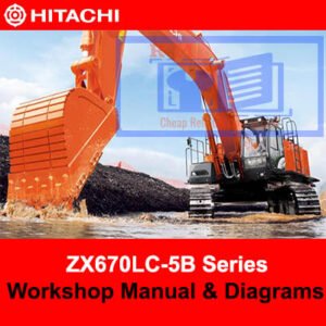 Workshop manual for Hitachi ZX670LC-5B Series, displaying diagrams and guidelines for effective maintenance procedures