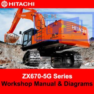 Hitachi ZX670-5G Series workshop manual with detailed diagrams for repair and maintenance procedures