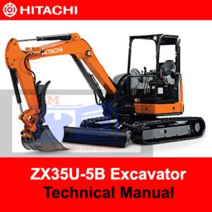 Hitachi ZX35U-5B Excavator technical manual, showcasing essential information for operation and maintenance procedures