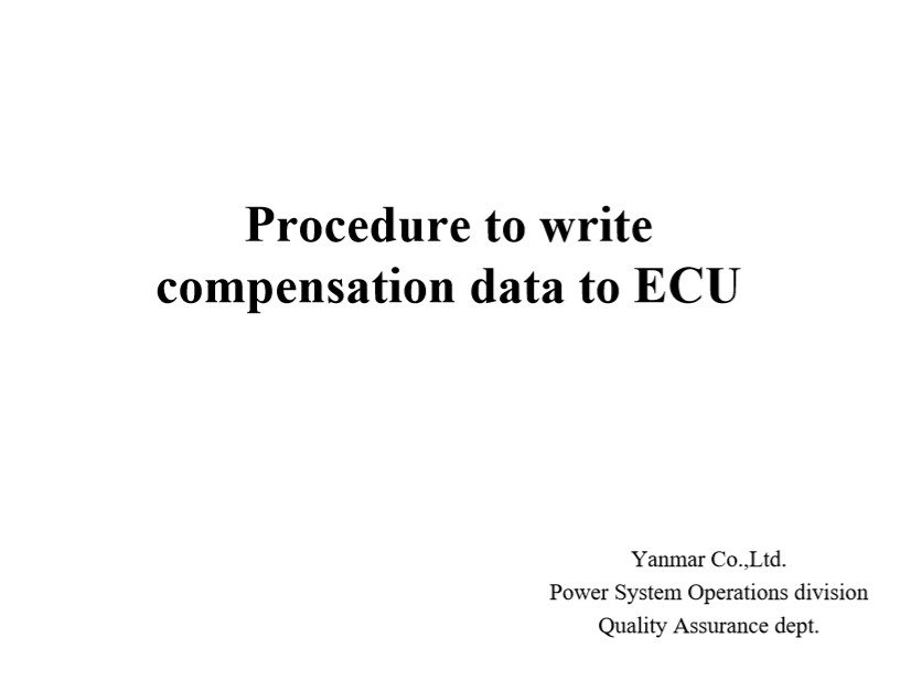 Procedure to write compensation data to ECU - Image 2