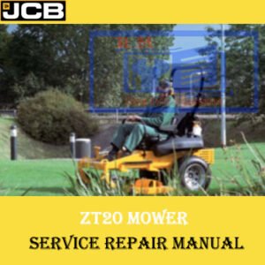 JCB ZT20 Mower Service Repair Manual cover, providing essential information for mower maintenance and repairs