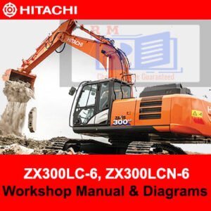 Workshop manual for Hitachi ZX300LC-6 and ZX300LCN-6, including detailed diagrams for troubleshooting and repairs