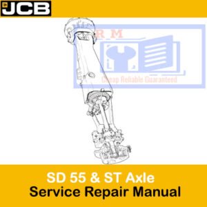 Cover of the JCB SD 55 & ST Axle Service Repair Manual, showcasing diagrams and essential maintenance guidelines