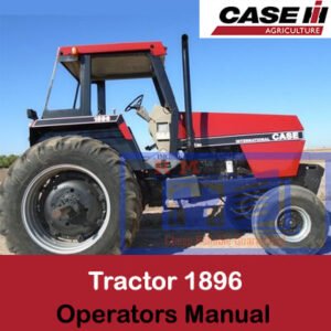 Case 1896 Tractor Operators Manual cover, highlighting the title and an image of the tractor for operators