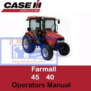 Operators manual cover for Case Farmall 40 and 45 tractors, featuring the model names and a simple design