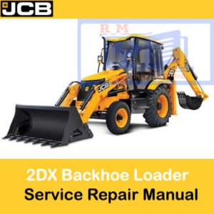 Service Repair Manual for JCB 2DX Backhoe Loader, showcasing detailed diagrams and maintenance instructions