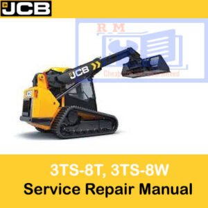 Service repair manual for JCB 3TS-8T and 3TS-8W skid steers, detailing maintenance and troubleshooting guidelines