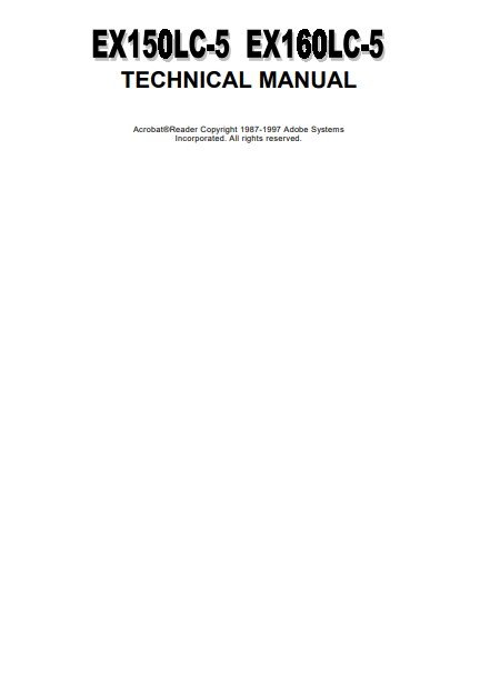 Hitachi EX 150LC-5 , Hitachi EX 160LC-5 Technical Manuals - Image 2