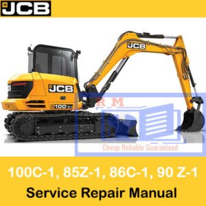Comprehensive service manual for JCB 100C-1, 85 Z-1, 86 C-1, and 90 Z-1 excavators, covering repair and maintenance guidelines
