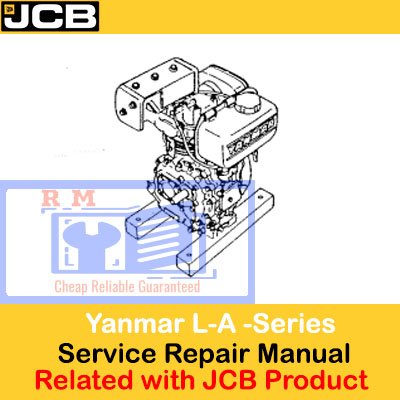 JCB Engines Yanmar L-A Series Service Repair Manual, displaying essential repair guidelines and engine schematics