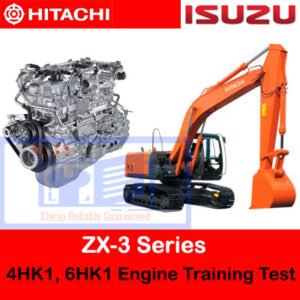 Educational demonstration of Hitachi ZX-3 Series engines, specifically the 4HK1 and 6HK1 models, for training purposes