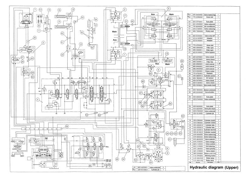 КАТО SR250 Crane Electric and Hydraulic Diagrams - Image 2