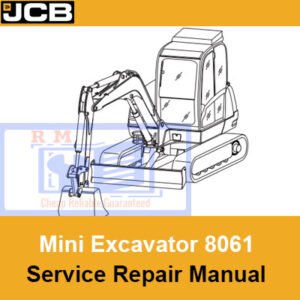 JCB 8061 Mini Excavator Service Repair Manual cover featuring the model and essential maintenance information
