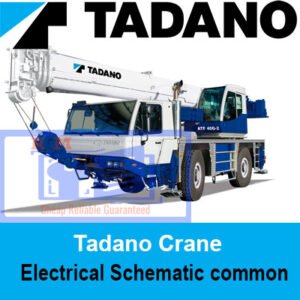 Electrical schematic of a Tadano crane, featuring connections and configurations of electrical systems for reference