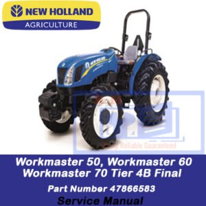 New Holland Workmaster tractor service manual for models 50, 60, and 70, detailing maintenance and repair instructions