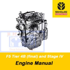 New Holland F5 Engine Service Repair Manual cover featuring the title and an illustration of the engine
