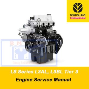 Service manual cover for CNH LS Series L3AL, L3BL Tier 3 Engine, highlighting key maintenance procedures and illustrations
