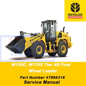 New Holland W130C and W170C Wheel Loader service manual, including troubleshooting tips and operational instructions