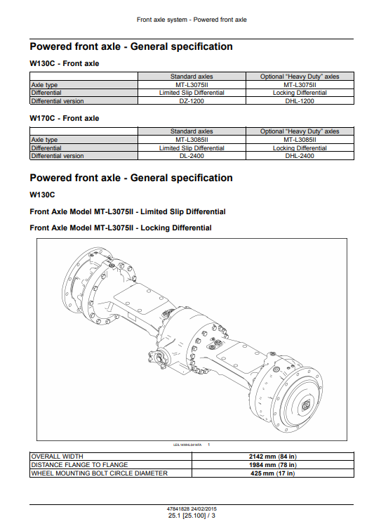 New Holland W130C, New Holland W170C Wheel Loader Service Manual - Image 3