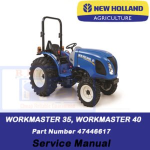 New Holland WORKMASTER 35 & 40 tractor service manual cover, showcasing the model name and technical illustrations