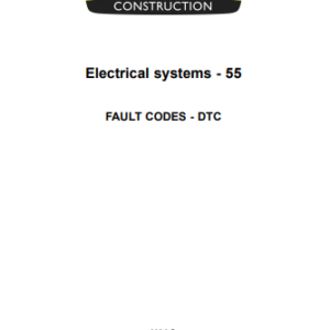 Diagram explaining fault codes for New Holland electrical systems, featuring code descriptions and troubleshooting tips
