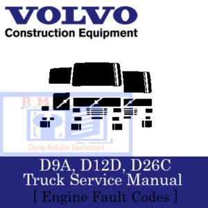 Service manual for Volvo D9A, D12D, and D26C truck engines, including detailed fault codes and service procedures
