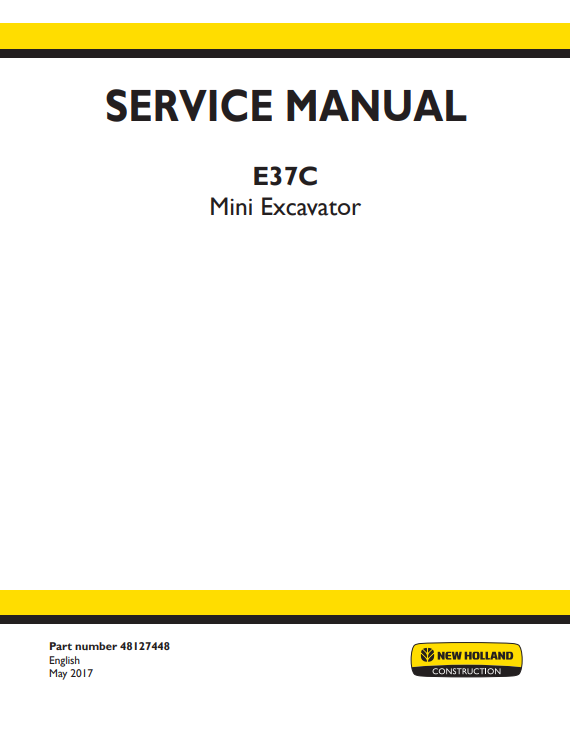 New Holland E37C Mini Excavator Service Manual - Image 5