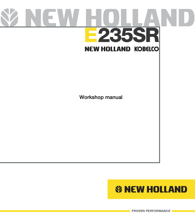 New Holland E235SR Excavator Workshop Manual - Image 2